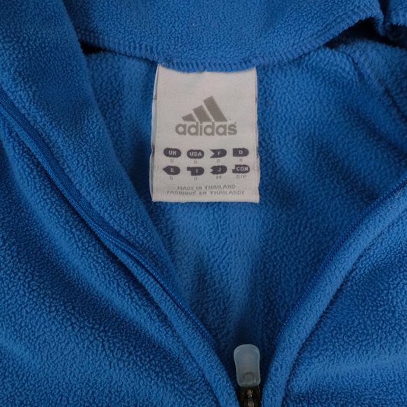 Adidas Jacket Pullover Women’s Size Small Fleece Quarter Zip Blue - Picture 7 of 11